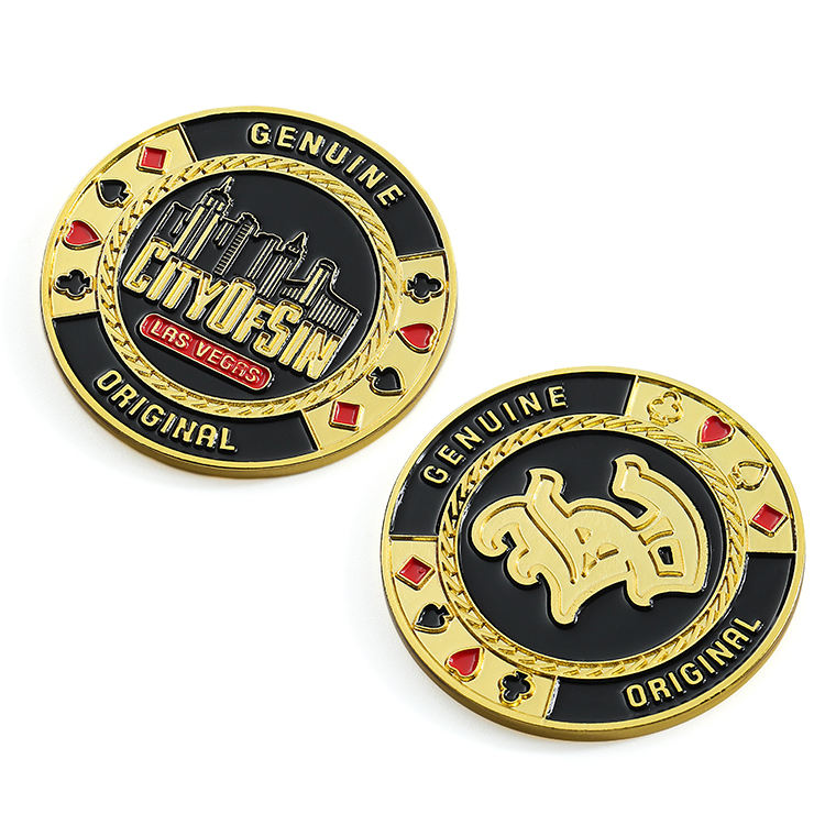 Metal Gold Luxury Custom logo Cheap Poker Chips Set