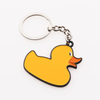 Custom Brand logo Keyrings Metal Anime Cartoon Golden Yellow Duck Keychain /cute Duck Key Chain