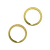 25mm 30mm Round DIY Flat Custom logo Metal Engraved Laser Stainless Steel Gold Plated Brass Split Key Ring