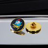 Cheap Gold Round Shape Lapel Pins Musical Blank No Mold Lapel Pins With rainbow Sticker