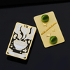 Custom Cute Gold Metal Plastic Coffee logo Hard Enamel Pin