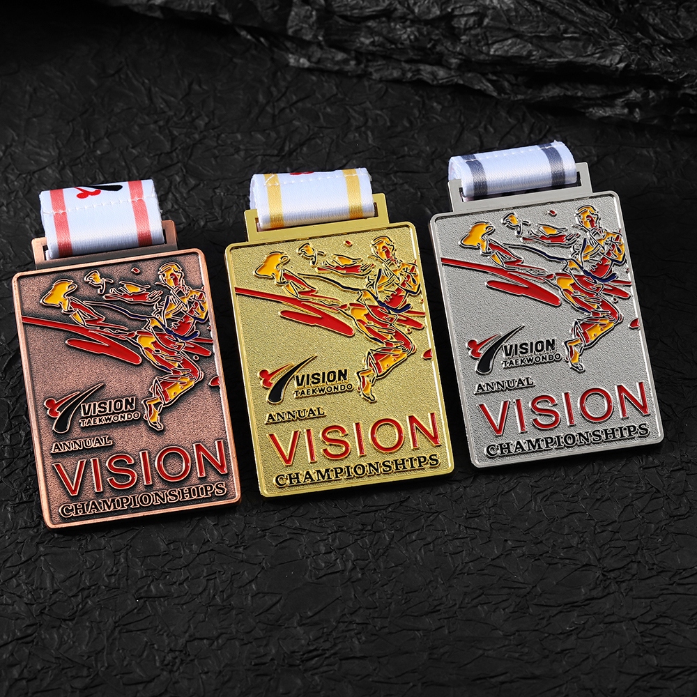 Annual Championship Custom Metal Personalised Itf Taekwondo Medals Sales