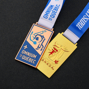 Gold Rectangle Shape Club Competition Custom Medal for Judo