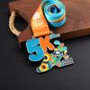 Hollow Design High Quality Custom Metal First Place Marathon Ribbon 5k 10k Running Athletics Medals