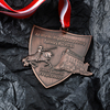 Custom Copper Metal Shield Shape 3d Embossed Building Templar Knight Medal
