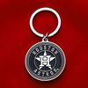 Custom Metal Black Soft Enamel Couple Key Ring Bulk logo