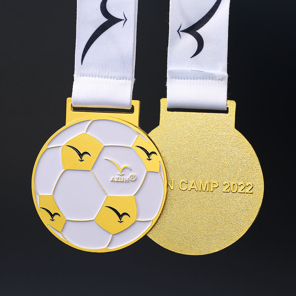 Custom Made Soccer Metal Gold Sports Football Medals