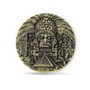 Antique Gold Zinc Alloy Big Coin Masonic Stamping Metal Coin