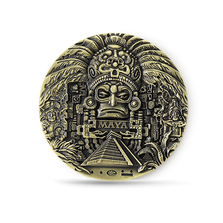 Antique Gold Zinc Alloy Big Coin Masonic Stamping Metal Coin