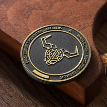 European Style Black Bull Head Gold Plated Tungsten Coin