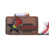 Custom Gold Silver Bronze Metal Badminton Championship Medal with Printed Ribbon