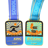 Medals Made Wholesale Custom Cute Cartoon Enamel Virtual Running Marathon Medal Award Medals Custom Logo With Ribbon