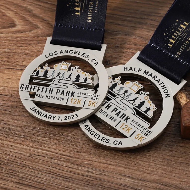 2025 Running Race Los Angeles Park 5k 12k Half Marathon Medal