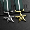 Custom Metal Gold Silver Zinc Alloy Reward Royal Medal in Star Shape