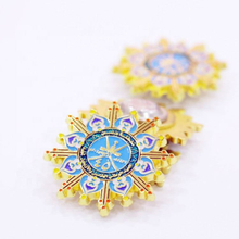 Jiabo Metal Oman National Anniversary Gold Enamel Magnetic Lapel Pin Badges