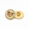 3d school badge maker english brass copper lapel pin 