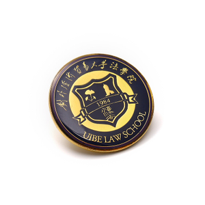 English School Alloy Badges Gold Button Metal Reel Custom Tin Badge