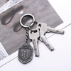 Custom Antique Silver Engrave Metal Carabiner Keychain Promotion
