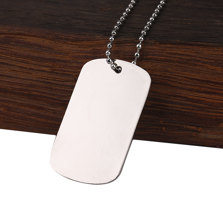 Customized 3D Embossment Soft Enamel Zinc Alloy Dog Tag/dogtag with Ball Chain