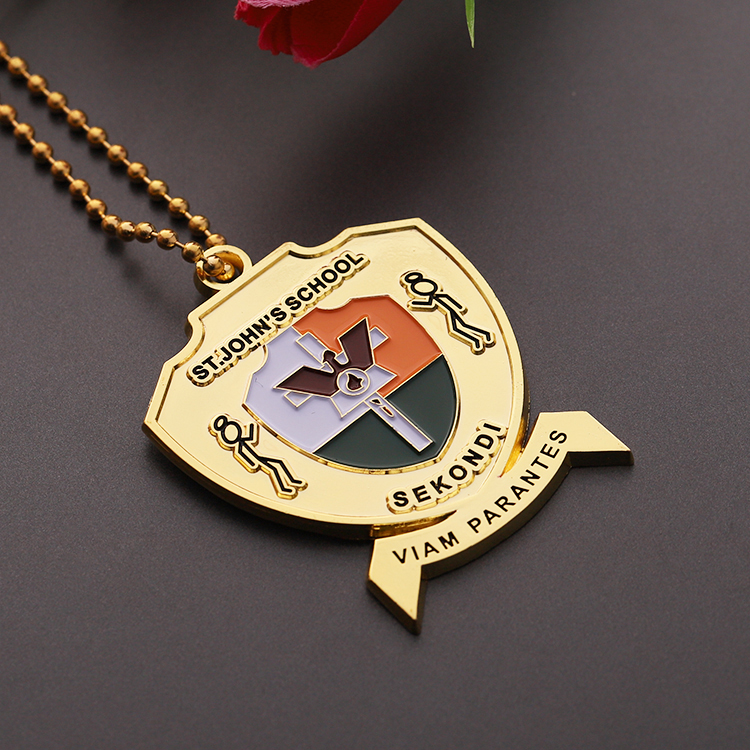 Necklace Medallion Gold Chain Men Custom Medal