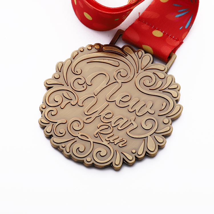 Award Medallion Half Marathon Bright Gold Medal Sports Medals