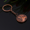 Manufacturer Custom Brass Keyring Bronze Bear Medallion Keychain