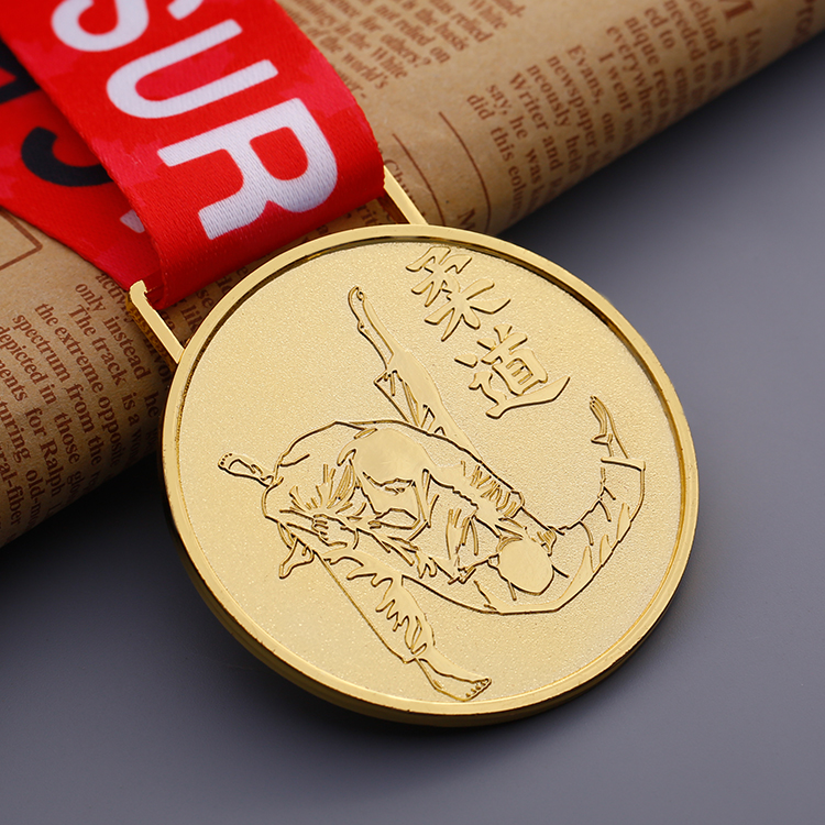 Custom Design Gold Plating Judo Metal Medal