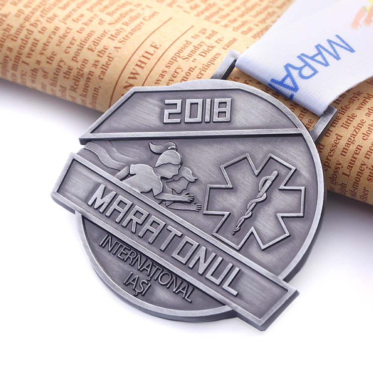 Custom Fun Running Marathon Letter Stainless Steel Sports Medal