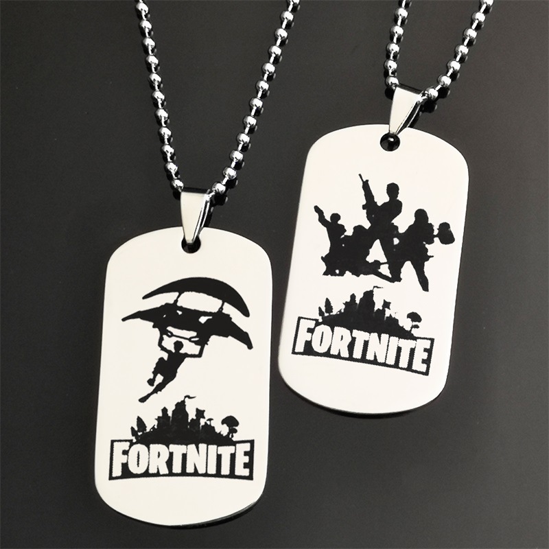 Custom Stainless Steel Metal Fortnite Dog Tag for Necklace 