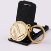 Gold Colored Customized Double Sided Sublimation Key Chain 