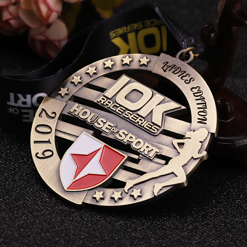 Sports Medals For 5KM Running Customized Custom 2d 3d Metal Brass Fun Run Medal