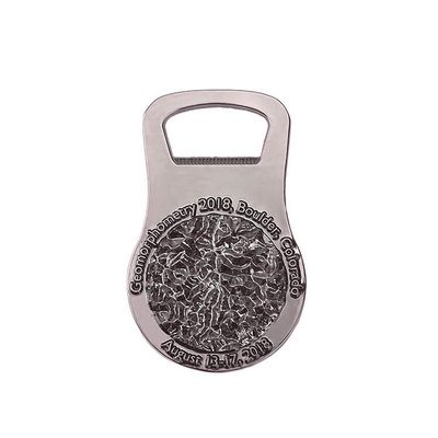 Custom Fine Metal Advertising Zinc Alloy 3d Design Bottle