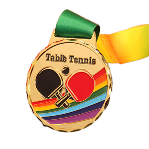 Custom Cheap Gold Metal Medals Table Tennis Medal